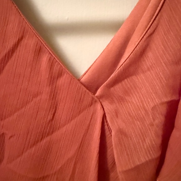 ASOS Women's Rust Ruffle V-Neck Maxi Dress - Picture 3 of 5